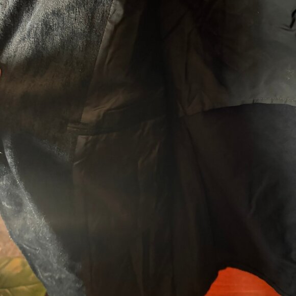 $1298 JOHN VARVATOS Textured Double Breasted BLACK COAT (szIT48) - Picture 9 of 11